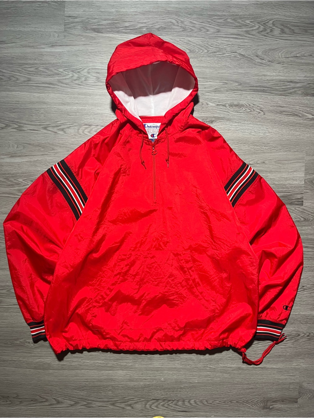Y2k Champion pullover windbreaker jacket blank vintage mens XL